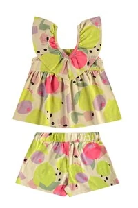 Conjunto blusa e short em malha flame Up Baby