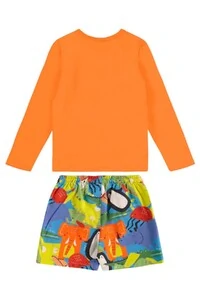 Conjunto camiseta malha uv fps+50 e short microfibra Up Baby