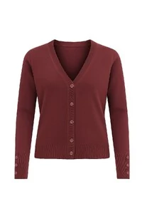 Cardigan tricot básico botões Kwi