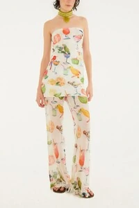 Blusa sem alça tule coquetel Farm