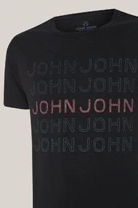 Camiseta slim fit 5 John black John John