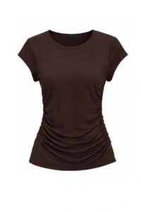 Blusa poliamida franzido lateral Kwi