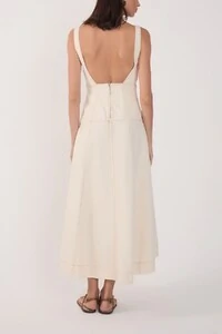 Vestido sarja pespontos Dress to