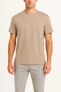 Camiseta masculina básica em malha Kwi