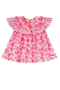 Vestido com faixa em cotton Up Baby