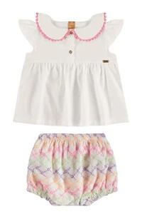 Conjunto blusa e calcinha em tecido Up Baby