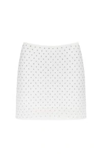 Saia curta rede com strass Kwi