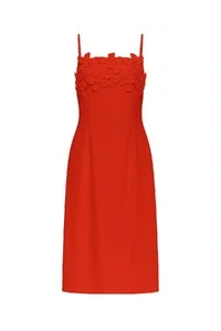 Vestido midi flores 3d Kwi