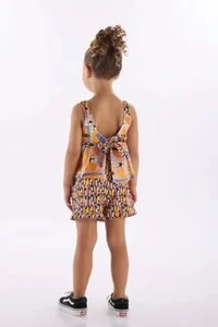 Conjunto blusa e short tecido viscolinho digital Três e Já