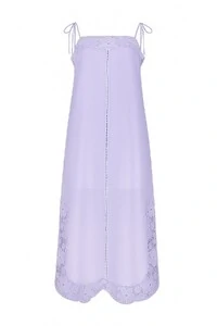 Vestido alça algodão com guipir Kwi