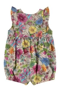 Macaquinho em tecido floral estampa digital Up Baby