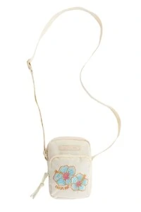 Bolsa da gema hibisco bordado Farm