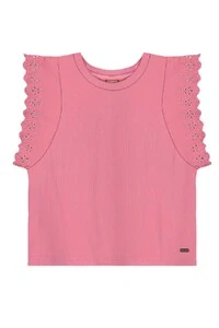 Blusa manga curta em meia malha Up Baby