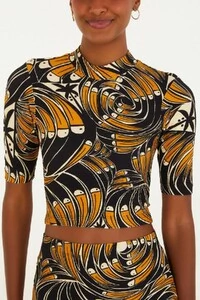 Blusa cropped leque de tucano Farm