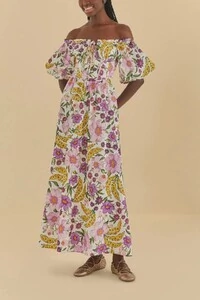 Vestido mangas banana flor Farm