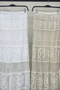 Saia midi crochê mandala Kwi