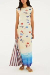 Vestido tule praia de poa Farm