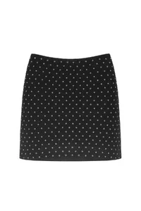 Saia curta rede com strass Kwi