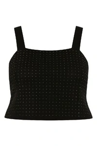 Cropped em alça e pedraria plus size Kwi