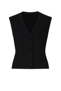 Colete feminino em tricot com botões frontais Kwi