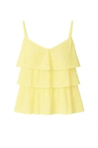 Blusa alça de renda com babado Kwi