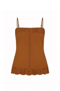 Blusa alça algodão com renda Kwi