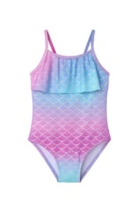 Maiô infantil babado escama de peixe Kwi