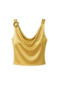 Blusa de cetim feminina Kwi