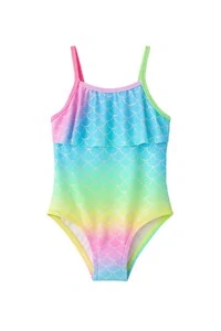 Maiô infantil babado escama de peixe Kwi