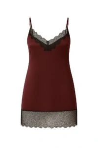 Vestido de cetim com renda Kwi