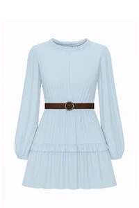 Vestido curto com manga longa Kwi