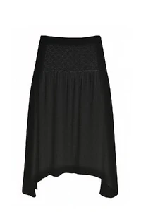 Saia midi com cós trabalhado Kwi