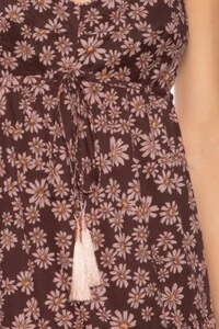 Vestido cropped estampa margaridas rosa Dress to