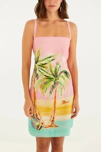 Vestido curto coqueiro Farm