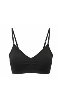 Top franzido fitness em poliamida Kwi