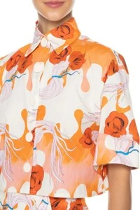 Camisa curta aglio rosado Lo de Lui