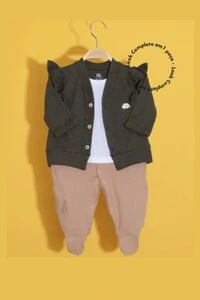 Macacão cardigan dino style Keko