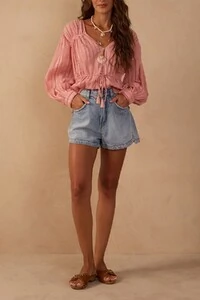Short jeans pespontos Dress to