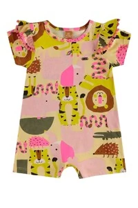 Macaquinho manga curta em meia malha Up Baby