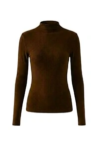 Blusa feminina ml gola alta em malha Kwi