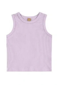 Blusa sem manga em ribana canelada Up Baby