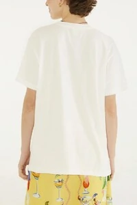 Tshirt media cordas e aves colorida Farm