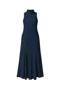 Vestido de bolinhas gola alta Kwi