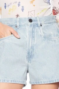 Short jeans basic recorte lateral Animale
