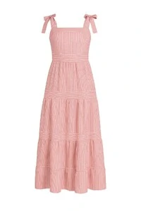 Vestido midi listrado Kwi