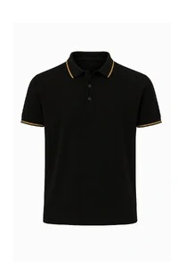 Polo masculina detalhe gola e manga Kwi
