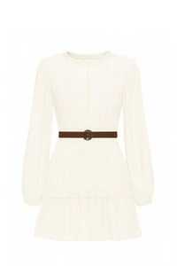 Vestido curto com manga longa Kwi