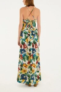 Vestido longo tropicalzinho Farm
