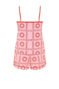 Pijama feminino Short doll alça rosa Kwi