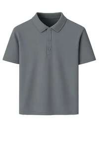Camiseta polo masculina com botões de pressão Kwi